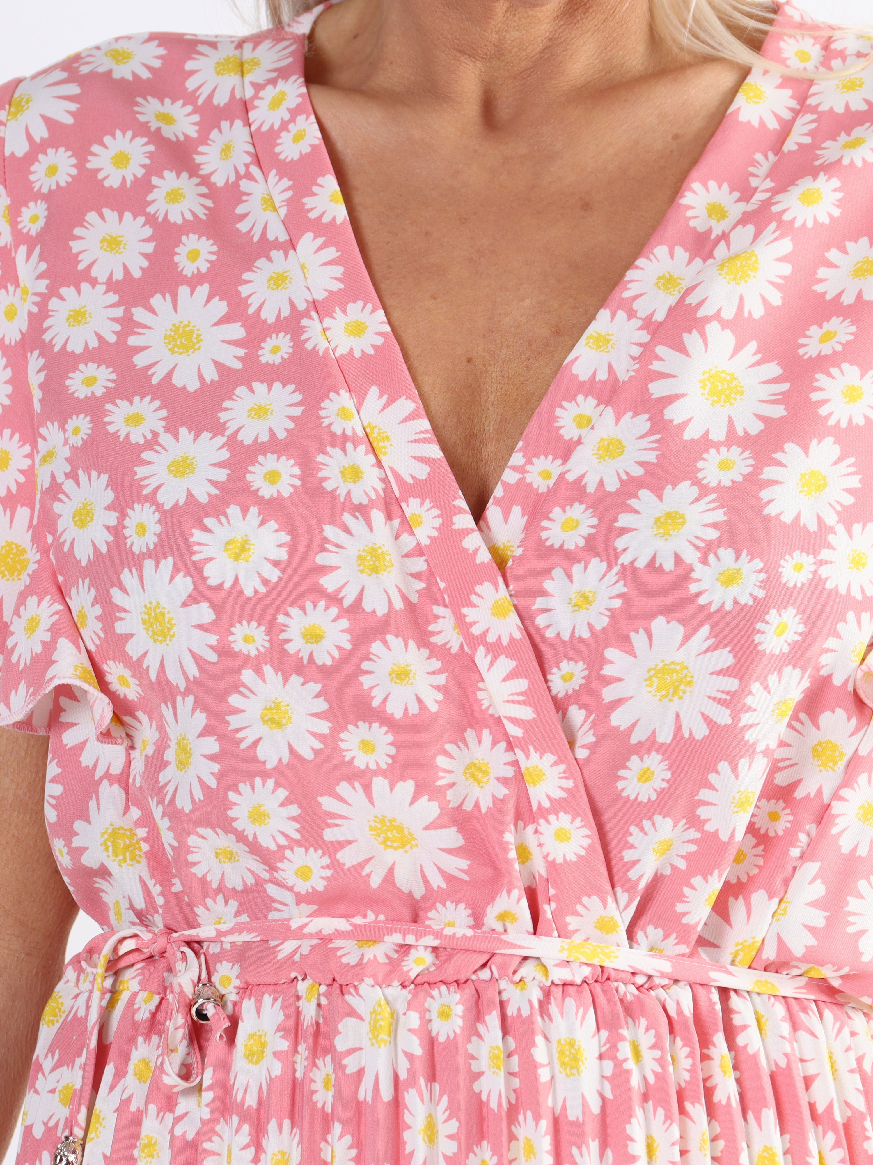 Callidora Flower - Klänning i plusstorlek med veck och volanger